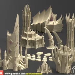 $17.95The Dark City of Irazar. 3d Printing Designs Bundle. Alien Dark Eldar. Terrain and Scenery for Wargames
