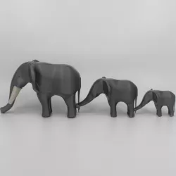 $2.00African Elephant Mama & Babies
