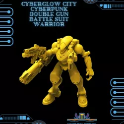 $2.90Cyberglow City Cyberpunk Double Gun Battle Suit Warrior