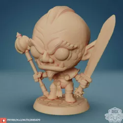 $2.99Chibi Half-Orc Paladin 24mm PRE-SUPPORTED
