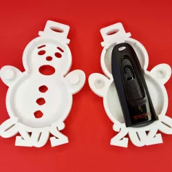 2020 Snowman Christmas Ornament with Gift Compartment