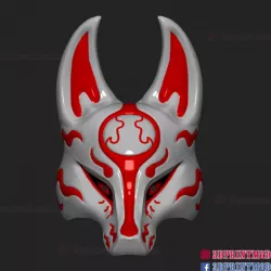 $21.99Japanese Kitsune Fox Mask Demon Cosplay STL File