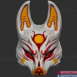 $24.99Demon Kitsune Fox Mask - Japanese Cosplay Costume