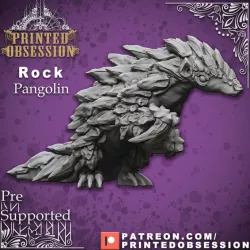 $3.50Rock Pangolin - Elemental Creature - 32mm scale - D&D
