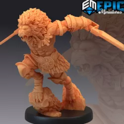 $3.90Catfolk Lion Warrior Jump Attack / Feline Gladiator / Werelion