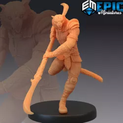 $3.90Catfolk Tiger General Dual Naginata / Feline Warrior / Weretiger