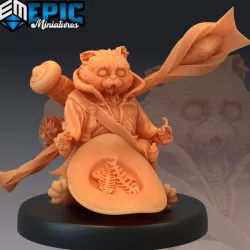 $3.90Catfolk White Cat Sorcerer Meditating / Feline Wizard / Magician