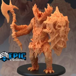 $3.90Gug Axe & Shield / Tribal Man Eater / Lovecraft Entity / Cosmic Horror