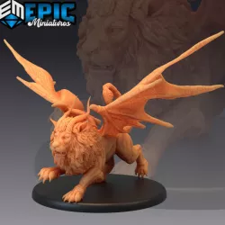 $3.90Manticore Running / Mythical Desert Creature / Winged Lion Scorpion Hybrid