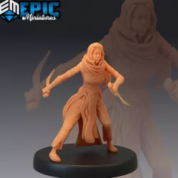 $3.90Viziers Assassin Attacking / Female Desert Rogue / Oriental Woman