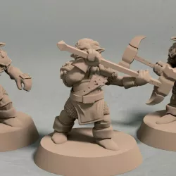 $3.99Nikta warrior band pack (3 miniatures) - STL file