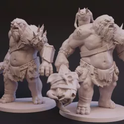 $3.99Ogre - Ronny and Berry - Tabletop Miniature - DnD