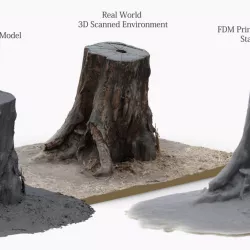 3D Scanned Tree Stump for Tabletop Scatter Terrain