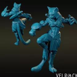 $4.00Female Tabaxi Monk with Claws NOW PRESUPPORTED