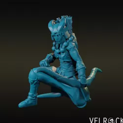 $4.00Tiefling Samurai Archer, Crouched (Female)