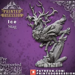 $4.50Ice Stag - Elemental Creature - PRE SUPPORTED - D&D - 32mm scale