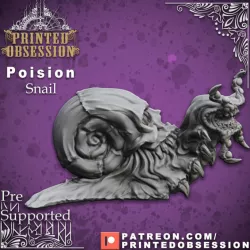 $4.50Poisionous Snail - Elemental Creature - PRE SUPPORT - D&D - 32mm scale