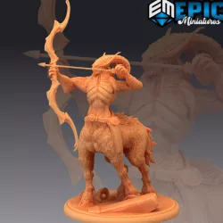 $4.90Centauroid Satyr Archer / Fey Centaur Bow & Arrow / Forest Guardian / Deer Monster