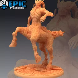 $4.90Centauroid Satyr Attacking / Fey Centaur / Forest Guardian / Deer Monster