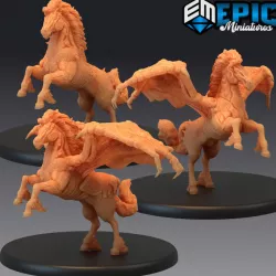 $4.90Fallen Pegasus Mount / Epic Dark Winged Horse / Flying Evil Steed