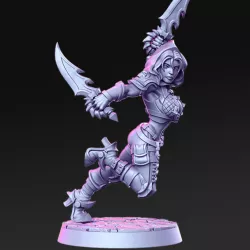 $5.00Brakha - Female Assassin - 32mm - DnD