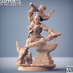 $5.00Logranna Helforge - Frostmetal Clan Beauty (Fantasy Pinup)