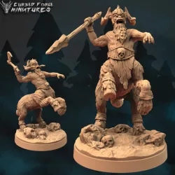 $7.00Pre-supported centaurs (2 poses) rpg miniatures