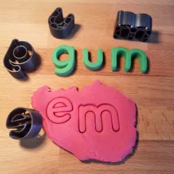 Alphabet Playdough Cutters