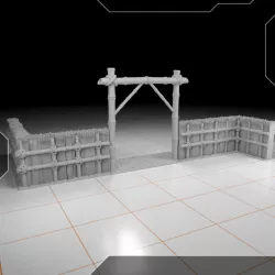 Bamboo terrain for tabletop games - Part II of III - "light wall"