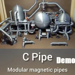C Pipe Demo - Modular magnetic pipes