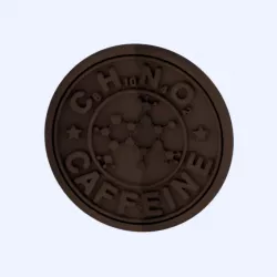 Caffeine molecule drinkcoaster