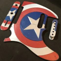 Captain America Shield Scratchplate for Fender Telecaster