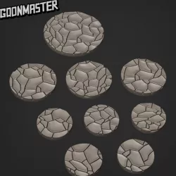 Cracked Desert Bases - 25mm, 35mm and 50mm