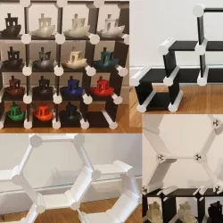 Customizable Modular Square / Hex Shelf (incl. Benchy Shelf)