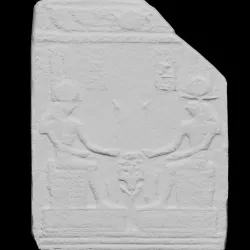 Egyptian Polychrome sandstone relief