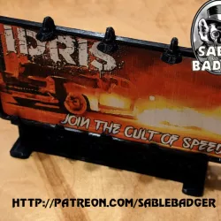 Gaslands - Roadside Billboards - rounded edge with Art