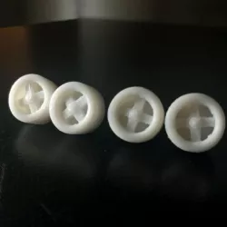 Hot Wheels scale 4 spoke JDM Wheel