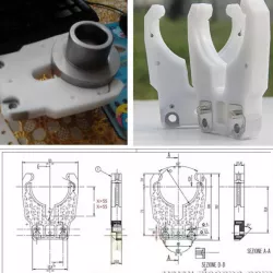 HSK63F tool changer grippers for CNC router HSK63F tool holder clamping