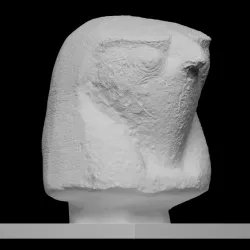 Limestone canopic jar lid