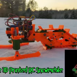 Open Source 3D Printed RC Snowmobile (Open rc f1 electronics)