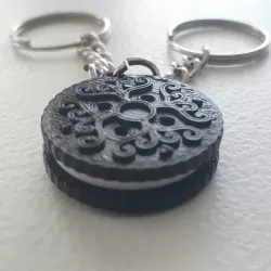 Oreo style cookie valentines keychains