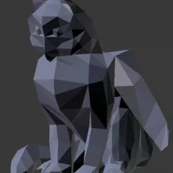 Owl Griffin Low Poly