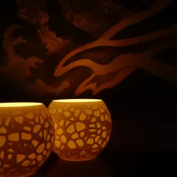 Petrified Shallows (Tealight holder - Voronoi noise)
