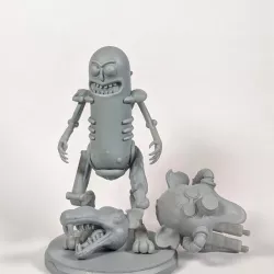 Pickle Rick with Rat Helmet