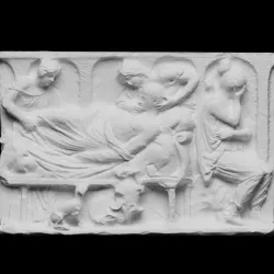 Relief sculpture: the death of the Greek hero Meleager