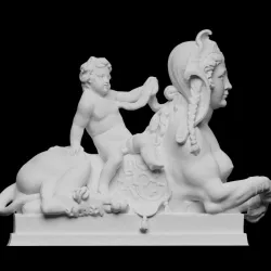 Sphinx and putto