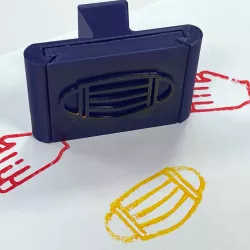 Stamps with removable stamp plates