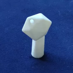 Triangle key for yellow trash bin.