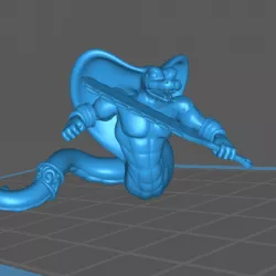 Yuan-Ti / Snake-man Warrior, Pose 2