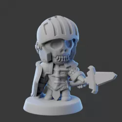 $1.50SALE - skelleton knight - chibi